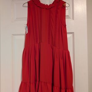 Aritzia Red Midi Dress